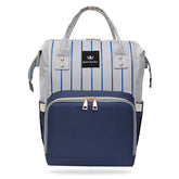 Easy to Carry Diaper Bag for Mother (Vertical Lining Blue)